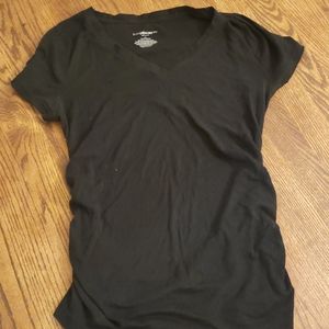 Black Ribbed Maternity Tee